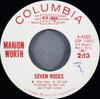 7-Zoll-Schallplatte MARION WORTH Seven Roses 443308PROMO Columbia 1965 US Pop Gebraucht