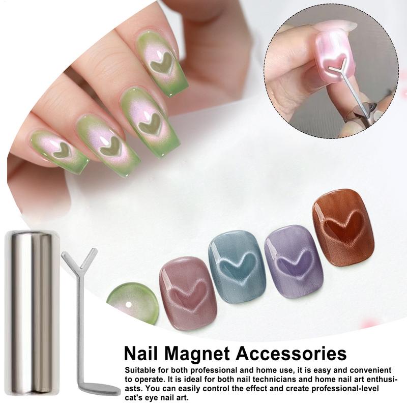 Heart Shaped Nail Magnet 3D Y Shape Nail Design Accessories Gel Polish Magnetic Cat's Eye Manicure Tool Professional Beauty Tool