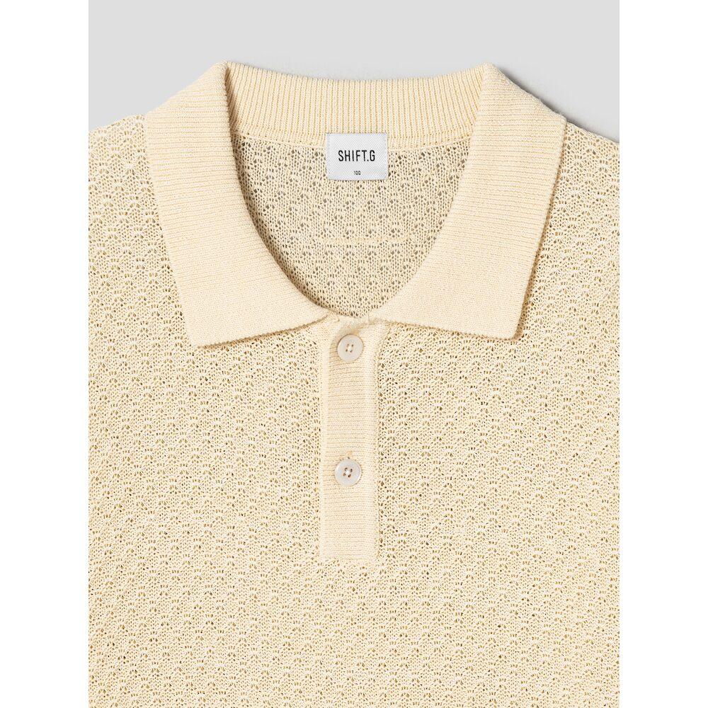 SHIFT.G Paper Yarn Texture Polo Yellow