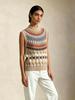 Yuehe Cross 2026 Women's Classic Retro Embroidered Knit Sweater