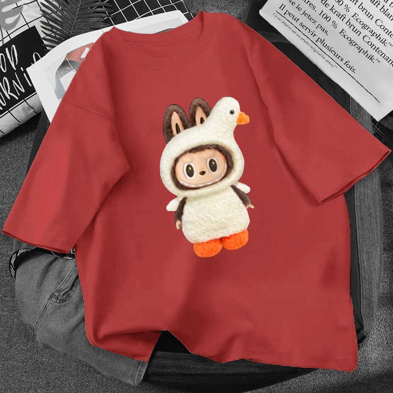 

T-shirt short-sleeved top fashion LABUBU print all-match unisex XXL