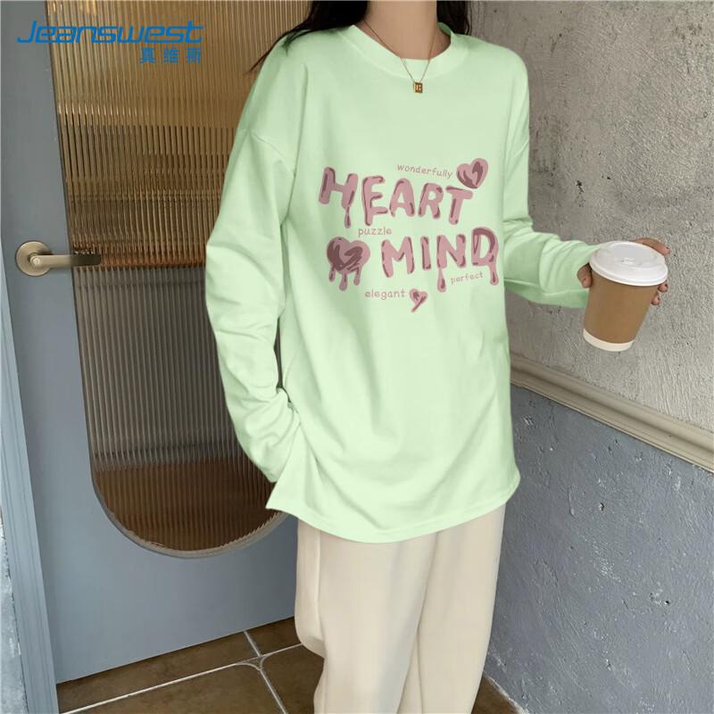 Jeanswest Women s 2025 Spring/Autumn Pure Cotton Long Sleeve T-Shirt M