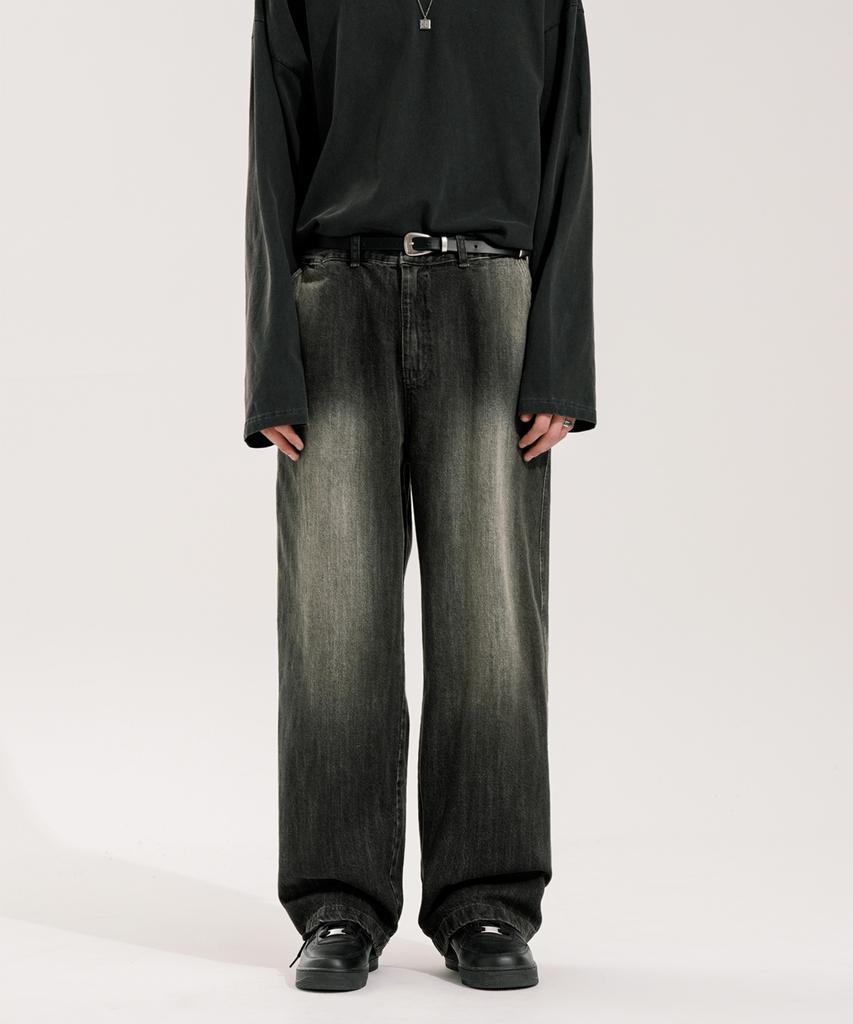 EZKATON Wear Washed Denim Pants Deep Grey Kmlp6861