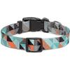 Fashionable Adjustable Nylon Dog Collar with Quick Release Buckle - Classic Design for Small, Medium & Large Dogs (M, Geometry)