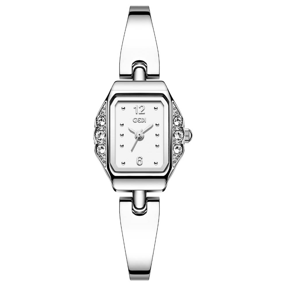 GEDI Women's Quartz Watch Diamond-Set Vintage Alloy Bracelet Luxurious Waterproof Ladies' Wristwatch Dress Gifts NEW