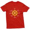 Achtvoudig Pad Boeddhistische Wiel Zomer Heren T-shirt Spiritueel Ontwerp Casual Kleding voor Yoga Meditatie en Mindfulness Tops