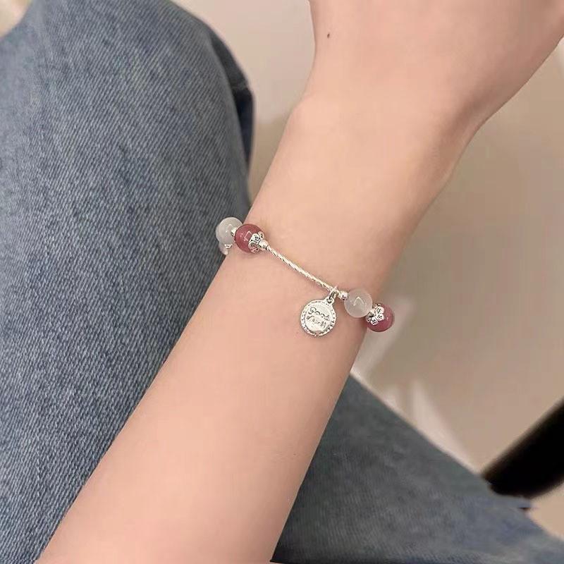 Chinese New Exquisite Heart Bracelet For Women Cat Eye Stone Charm