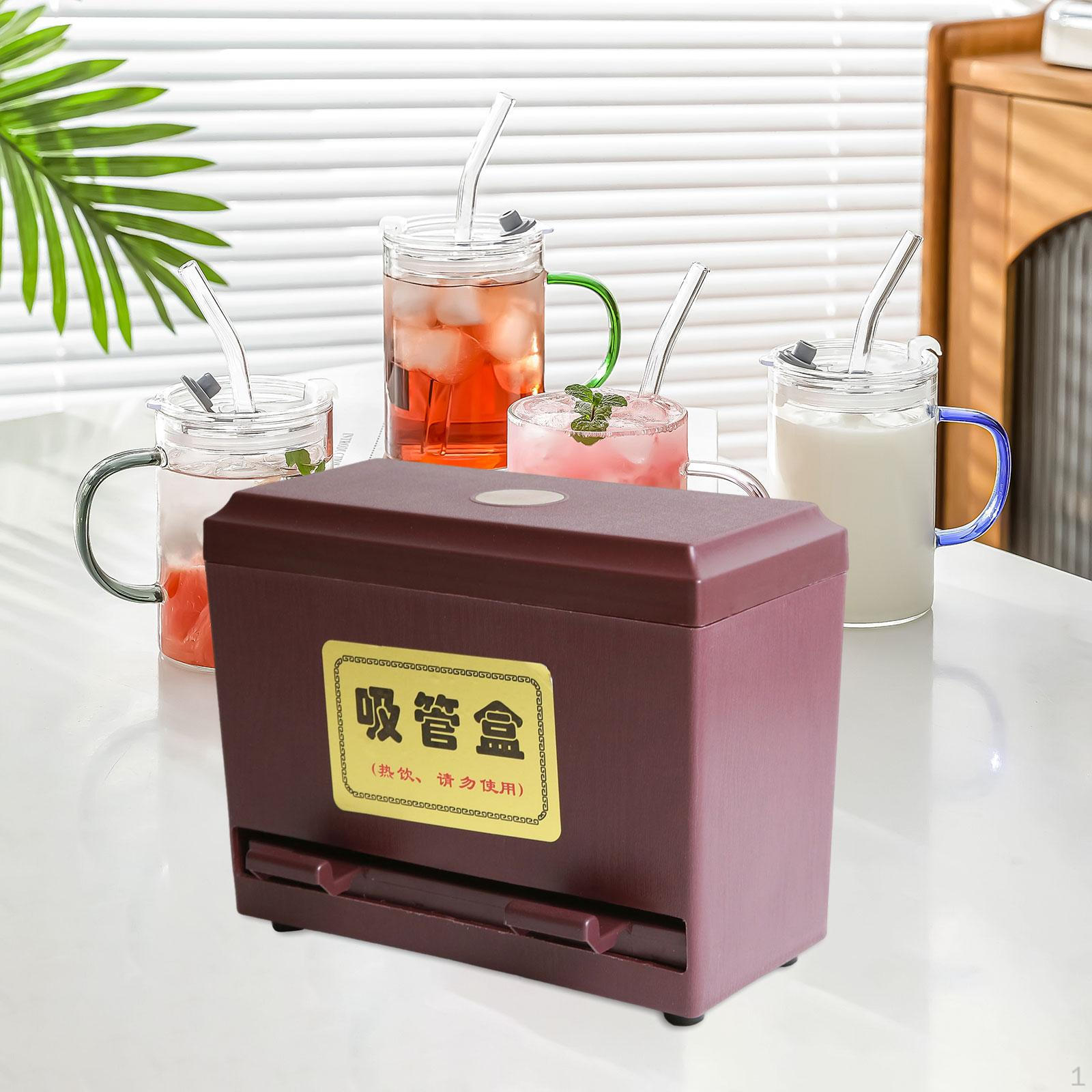 

Dispenser Cutlery Organizer with Lid Practical Lightweight Drinking Holder Storage Case for Kitchen