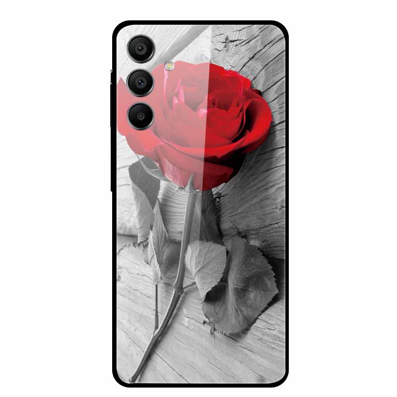 Tempered Glass Case for Samsung Galaxy A16 5G Back Cover Hard Case for SamsungA16 Phone Case Fundas Cool Protective Cute Bumper