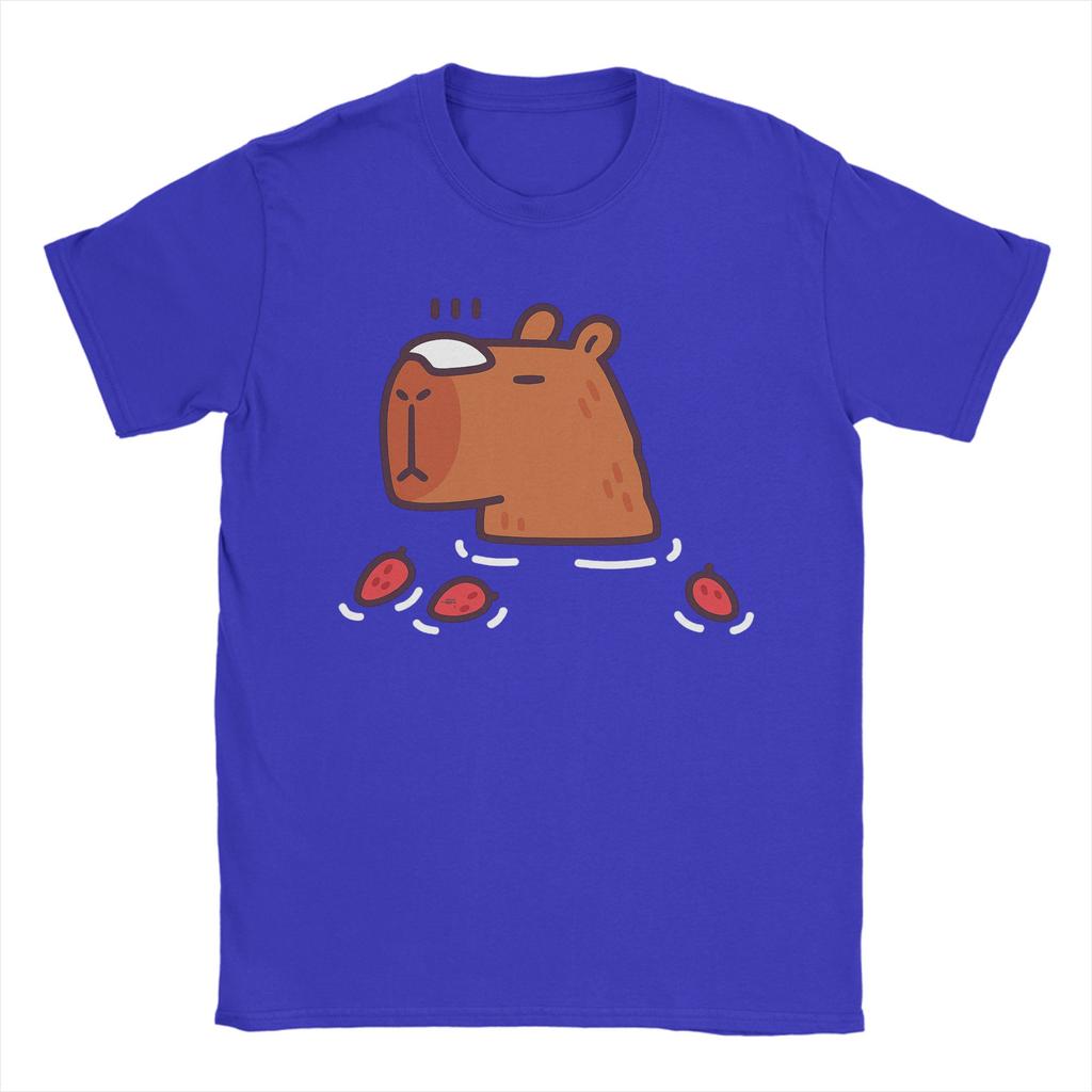 Kawaii Capybara Animal Tshirts Unisex Unisex Novelty 100 Cotton Tees Round Neck Short Sleeve T Shirt Gift Tops