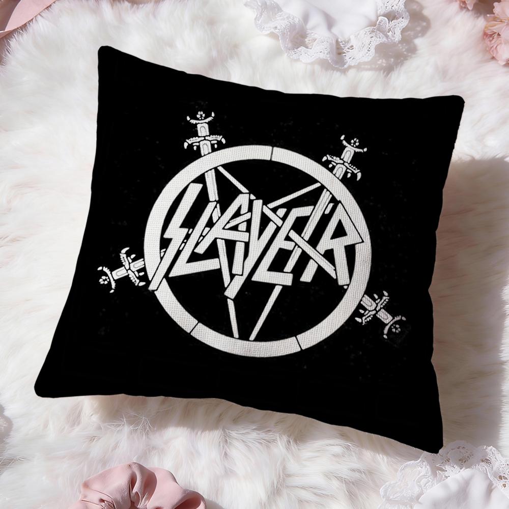Heavy Metal Band S-Slayer Kuddfodral Premium Komfort Vändbart Kuddfodral - Två i Ett Design för Alla Rum & Bilinteriör