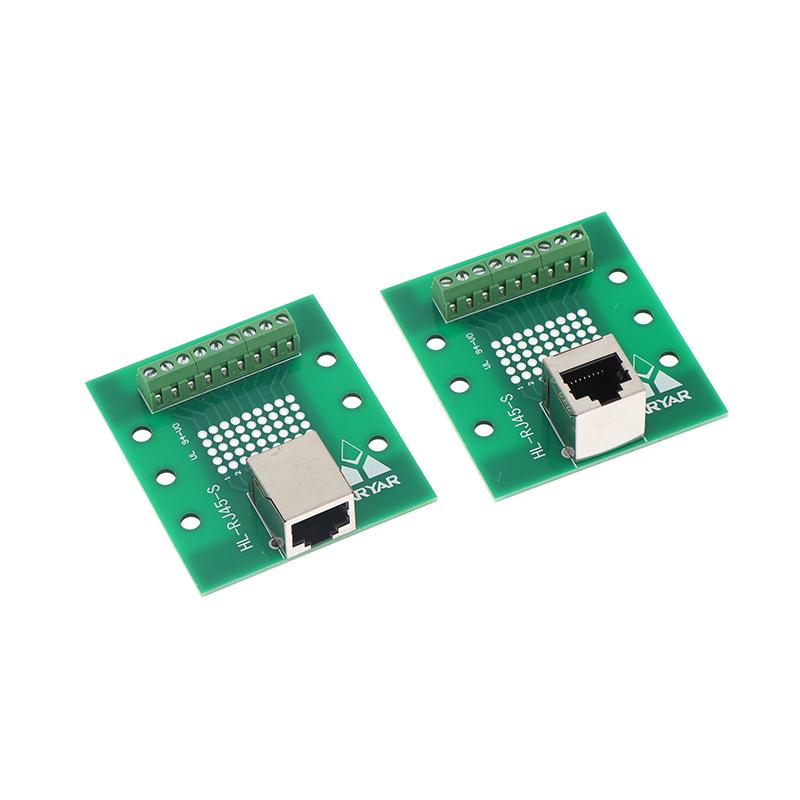 Rj45 Adapter Terminal Cat5E Cat6 Adapter Board Network Port Din35 Guide Rail Installation Accessories