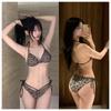 New sexy strap three-point bikini pure leopard print split two-piece hot spring swimsuit women