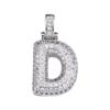 Cross Hip Hop Copper Zircon 26-Letter Pendant Necklace