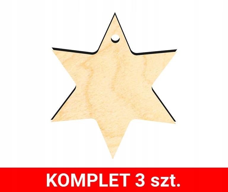 Wooden Christmas tree decorations Z13 3 pcs.