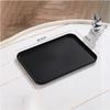 Chinese Black Tray Round Plastic Fruit Tray Tea Room Water Cup Tea Tray Snack Tray Afternoon Tea Dessert Tray