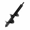 AIMOONSA Garden Auger Bit Ø80×300 Mm, Hexagonal Spiral Drill Bit for Drill, Black
