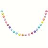 Felt Ball Garland Colored Pompon Garland, 200cm Long 24-Ball Garland Suitable for Mardi Gras Easter New Year Valentine Walls