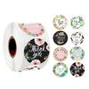 500Pcs Floral Pattern Thank You Stickers Roll Gift Wraps Wedding Card Decals