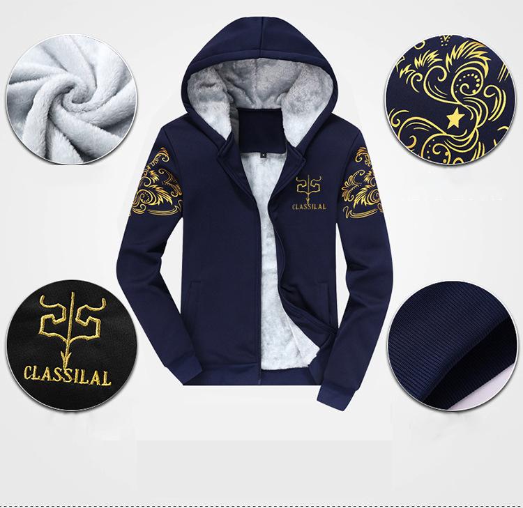 Thick Pant Sets Men's Casual Tracksuit Winter Wool Lined Warm Hoodie Sweatpants Track Suit Men's