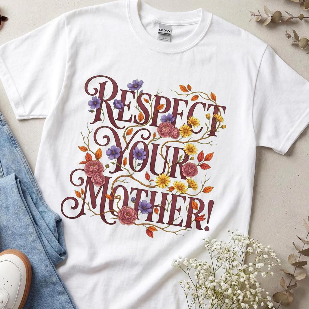 Respect Your Mother Tee, Retro Earth Day Graphic Tee, Summer Festival Outfit, Cute Eco Friendly Apparel, Gift For Her Unisex Top