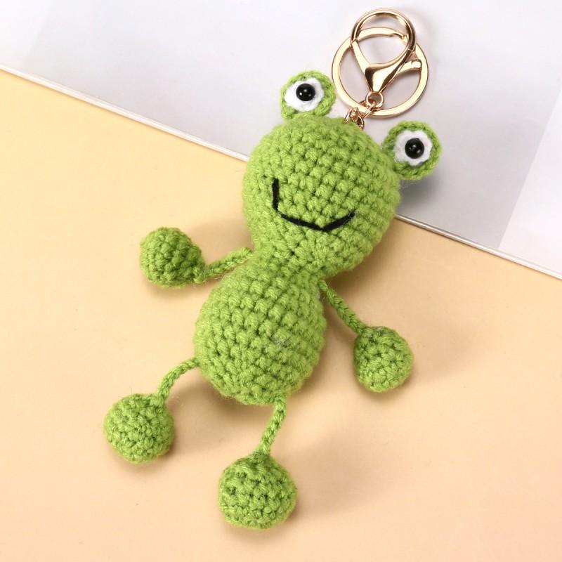 Funny Animal Doll Series Knitted Keychain For Bag Pendant Cute Animal Design Crochet Keychain Handmake Gifts Custom Accessories