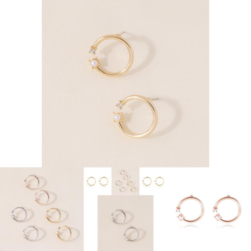 Stylish Round Pearl And Stud Earrings For Women Perfect For Weddings Birthdays And Anniversaries