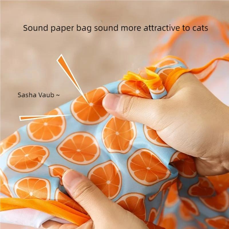 Foldable Cat Tunnel With Noisy Paper Rolling Ground Dragon Zhiyi Cat Toy Cat Diamond Bag Interactive Cat Tunnel Toy