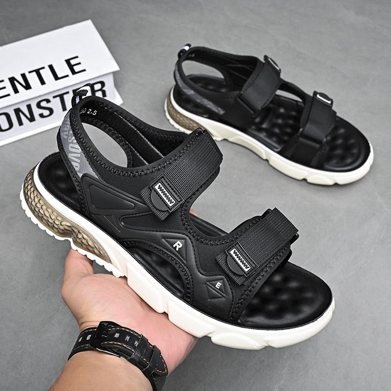 Sandals Summer Men Comfort Hollow Non-slip Soft Lighted Breathable All-match Classic Wearable New Fashion Casual Leather Sandals