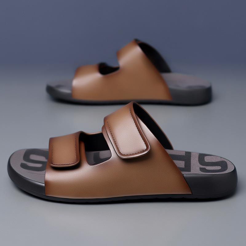 Fashion Genuine Leather Men Sandals Fashion Outdoor Casual Sport Sandals High Quality Business Sandals for Men Summer New Beach Slippers