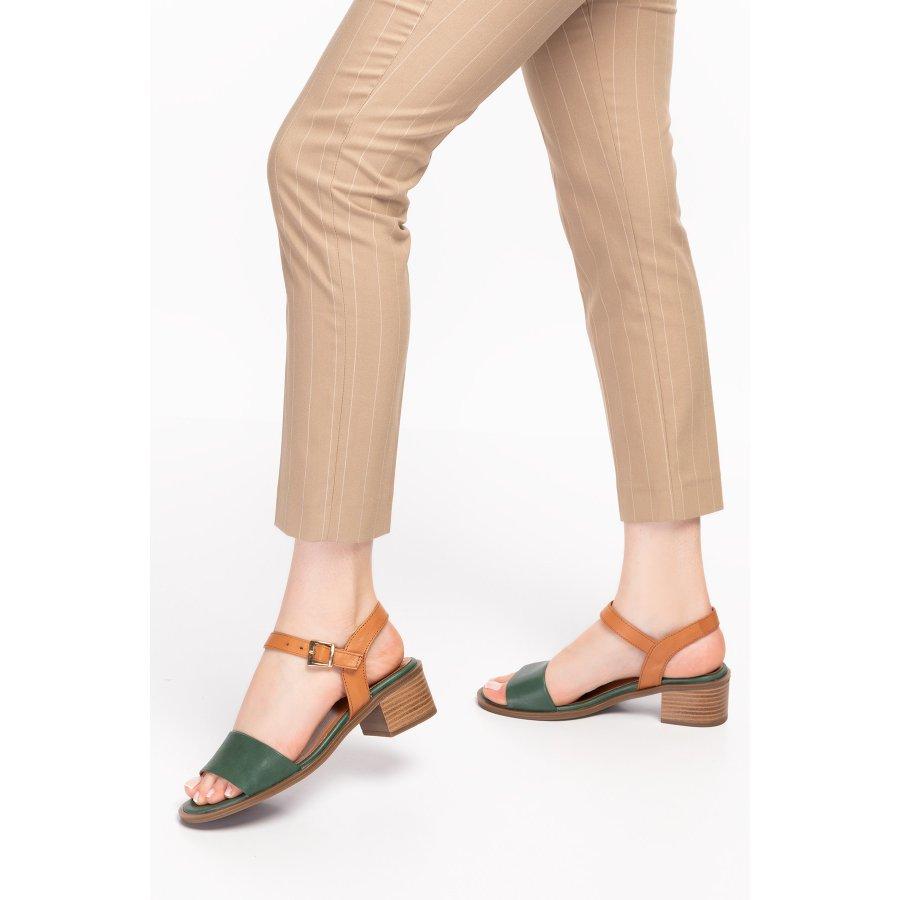 Women's Genuine Leather Mid-Heeled Casual Sandals