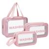 VeriXpress Set of 3 Clear Travel Makeup Pouch Set, Make Up Bag for Home & Travel, Toiletries Organizer for Cosmetic, Bag for Women and Girls Toilet