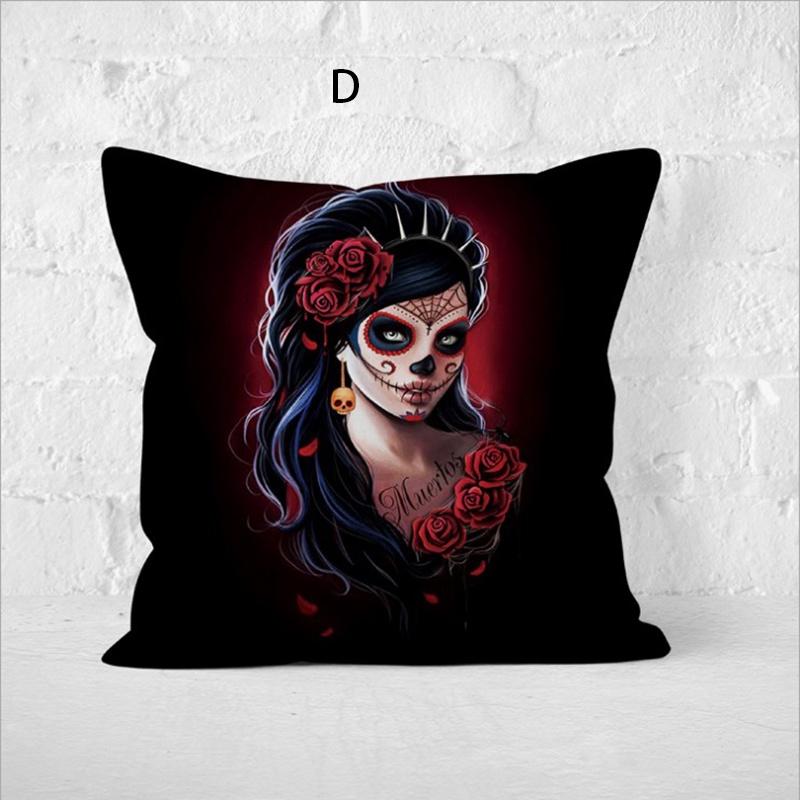 Vintage Horror Print Cushion Cover Perfect For Halloween Festivities