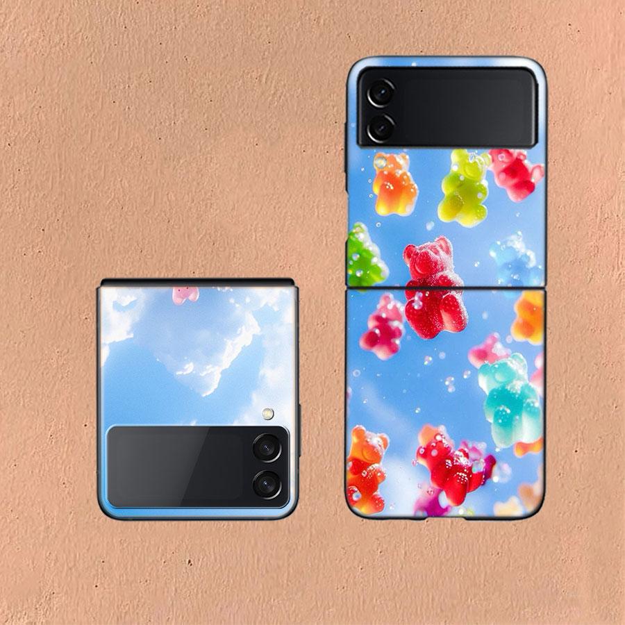 Gummy Bears Coque For Samsung Z Flip7 6 Galaxy Case Shockproof Z Flip5 Z Flip3 4 5G Hard Cover Phone TPU PC Hard Funda