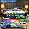 3PCS Cartoon Characters Dandy Collage Bedding Set,Including 1pc Duvet Cover And 2pcs Pillowcases Perfect for Bedroom, Dormitory, Fan Christmas gift