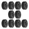 6WD Rubber Tires Aluminum Alloy Wheel Hub for WPL B24 B36 1 16 RC Car Upgrade PartBlack