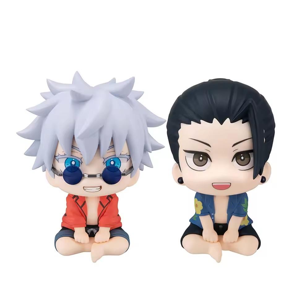 10 Cm Genuine MegaHouse Look Up Jujutsu Kaisen Gojo Satoru & Geto Suguru Q-version Action Figure Collectible Toys