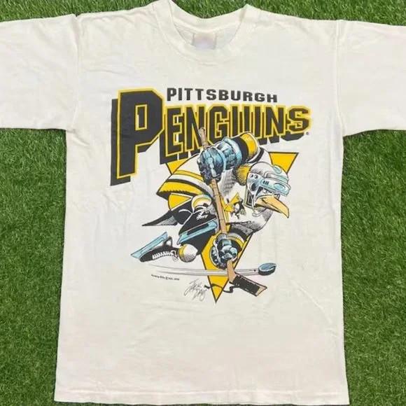 Pittsburgh Penguins NHL Graphic White Short Sleeve Unisex T shirt S-5XL KH18377 Unisex T-Shirt XL