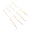 8Pcs Crochet Hook ABS Fish Tail Handle Aluminum Hook 2.5mm to 6.0mm Ergonomic Handle Crochet Hook Se