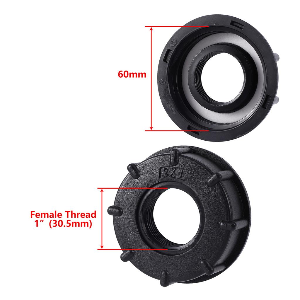 1/2"3/4"1" Auf S60*6 Grobgewinde IBC Tankadapter 16mm Nippelauslass IBC Tankhahn Gartenbewässerung Wassertank Werkzeuge 1 Stück