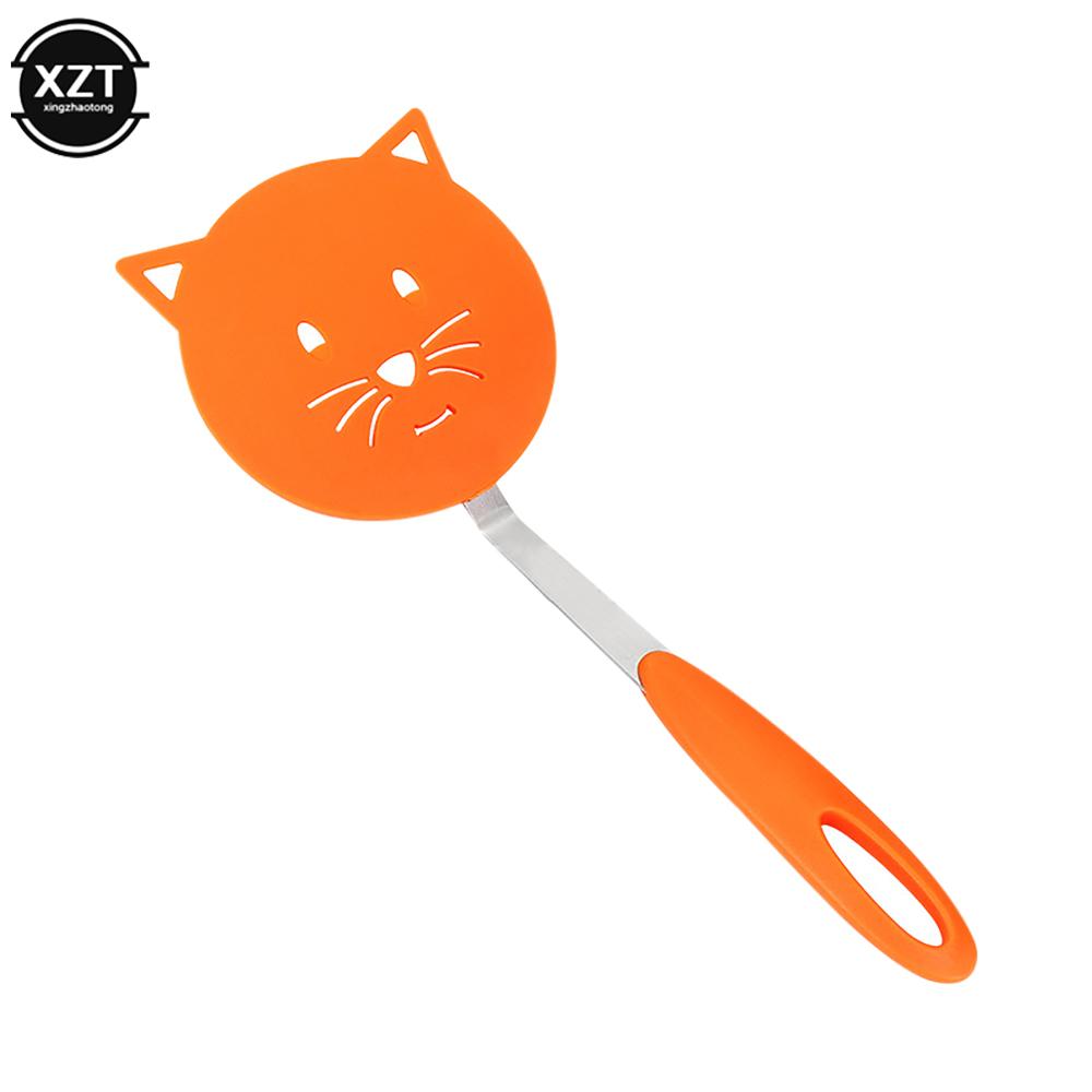 

Nylon Spatula Cat Cartoon Cooking Spatula Household Non-stick Pan No Damage Spatula Kitchenware Creative Simple Omelette Shovel оранжевый