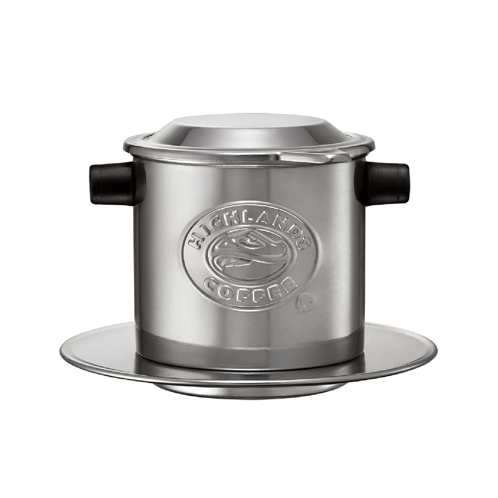 Cafe Phin Vietnamese Coffee Dripper and Coffee Filter, Stainless Steel, HIGHLANDS COFFEE