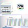 300 Counts Glittering Thermal Label Oil and Water Resistant Adhesive Sticker Scratch Resistant Food Label for Packaging