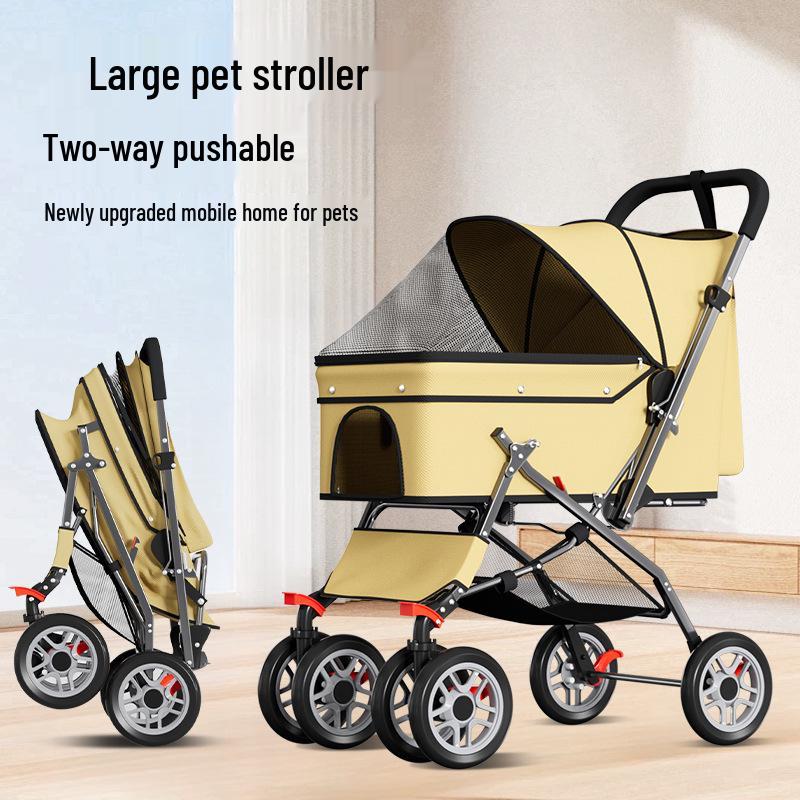 Foldable Lightweight Pet Stroller for Small & Medium Dogs and Cats