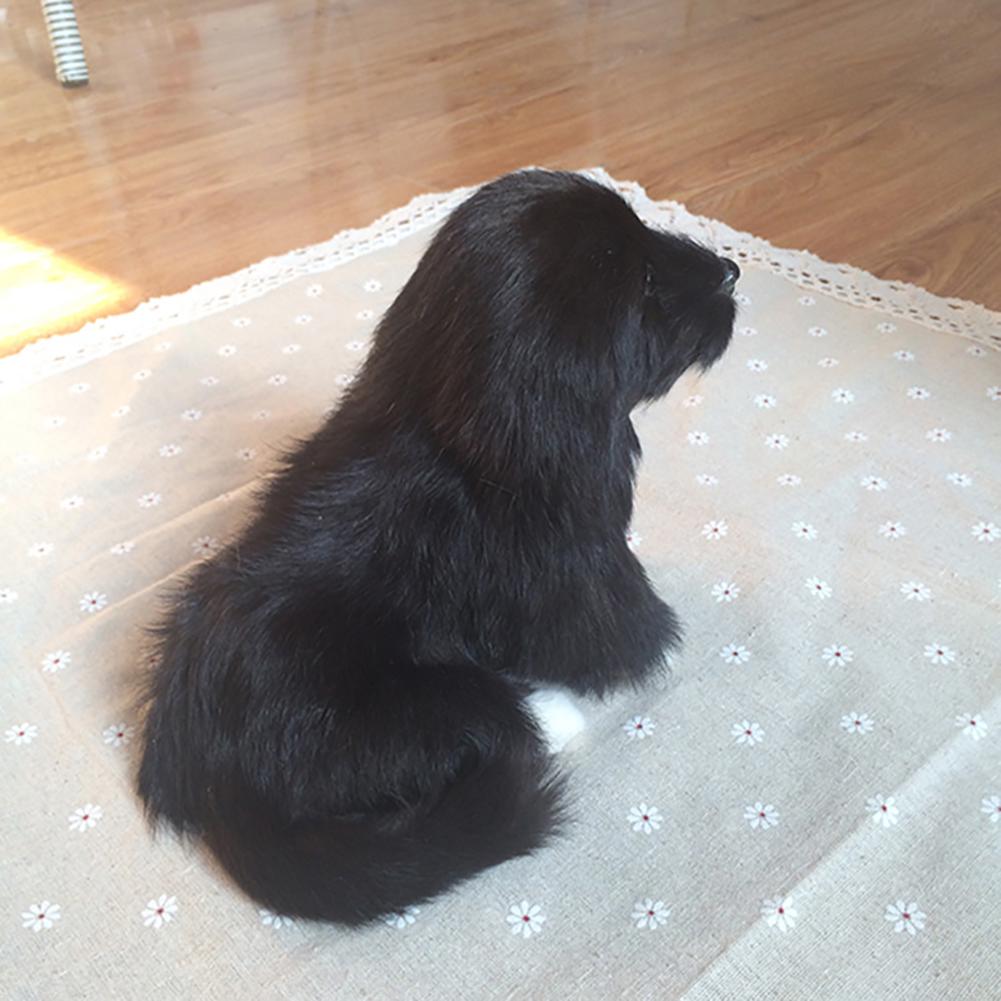 Wystrój domu Pulpit Mały pies Fotografia Czarne rekwizyty Zabawka Prezent