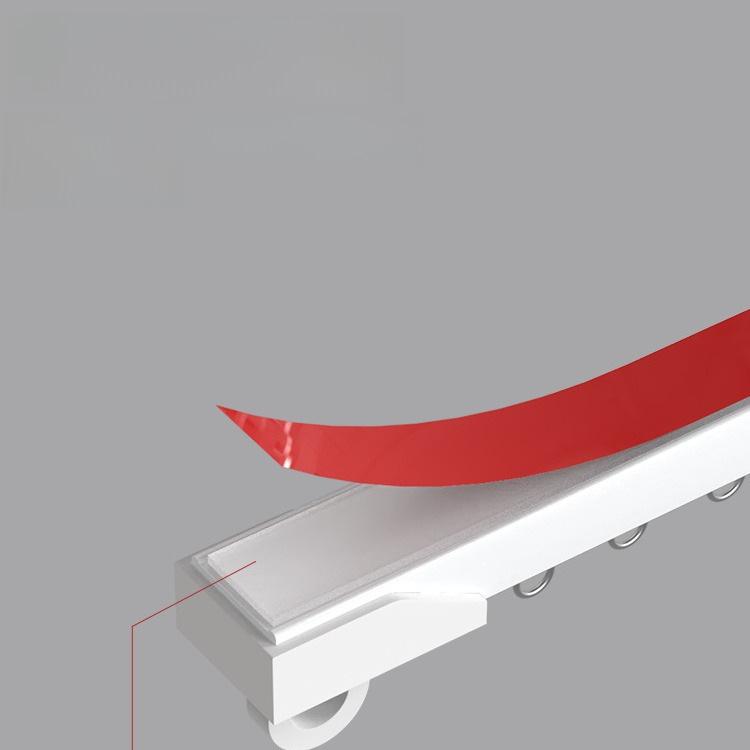 Punch-Free Self-Adhesive Curtain Track: Silent Side-Mounted Sliding Rail & Accessories