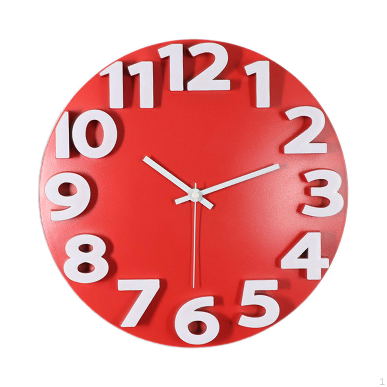 

Современные настенные часы с элегантным металлическим дизайном - стильный домашний акцент красный