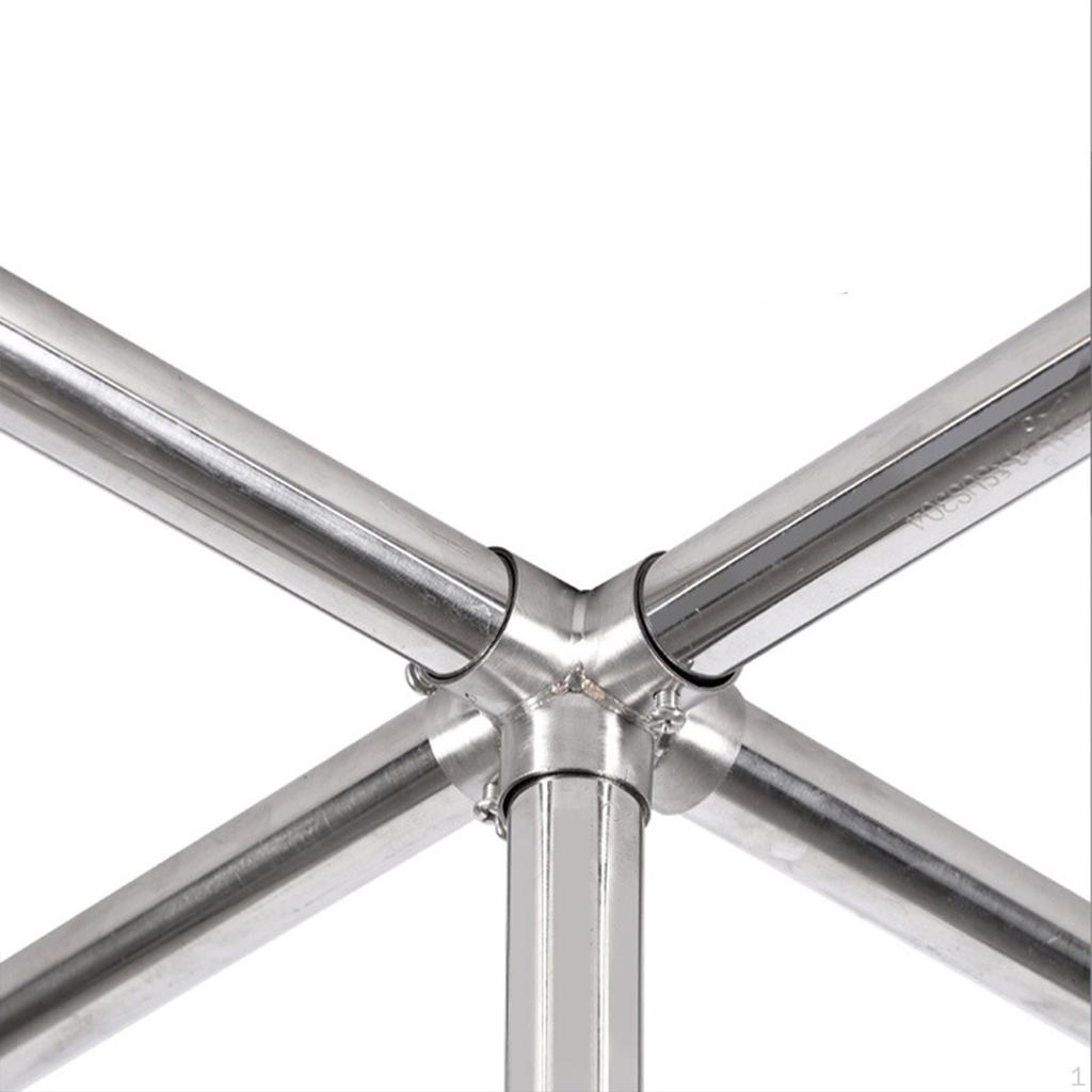 Round Tube Connector Assembly Cross Shape 5 Way Fittings Joint Fixing Part for Industry Home