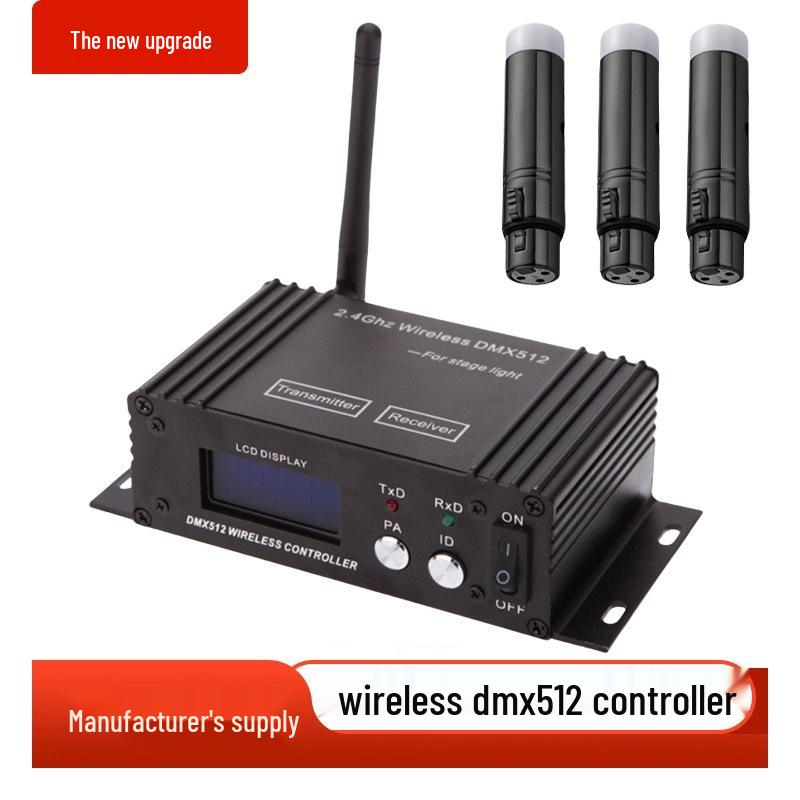 DMX512 Wireless Lighting Controller with LCD: Transceiver, Transmitter, Receiver for Stage Lights
