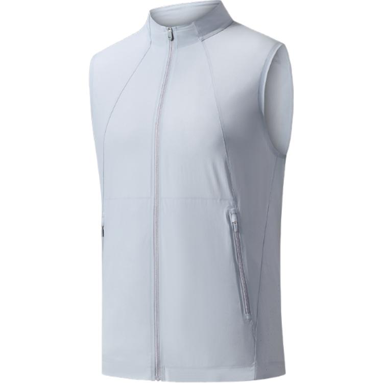

Anta Champion All-Weather Series Comfortable Breathable Solid Color Lightweight Simple Versatile Zip Vest Men vest Light-Gray 152520609-1 3XL